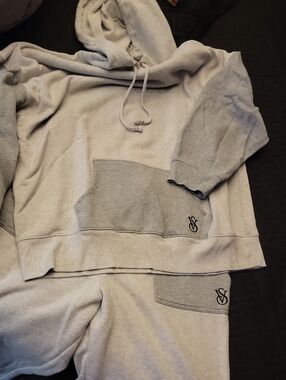 Victoria's Secret Womens Light Gray Zip-Up Hoodie Set
